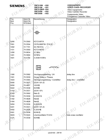 Схема №29 FM734X6 с изображением Инструкция по эксплуатации для телевизора Siemens 00531086