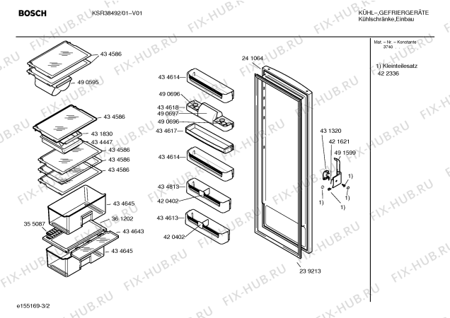 Взрыв-схема холодильника Bosch KSR38492 - Схема узла 02