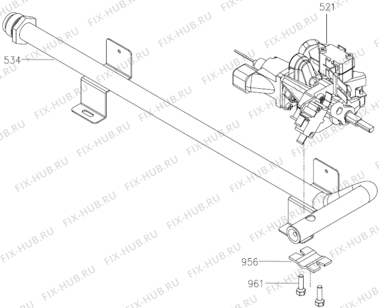 Схема №7 BOG1200AX (287195, GAS) с изображением Кнопка (ручка регулировки) для плиты (духовки) Gorenje 292205