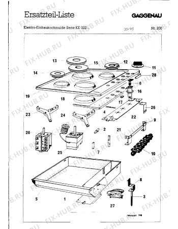 Схема №2 KE022174 с изображением Кронштейн для плиты (духовки) Bosch 00156759