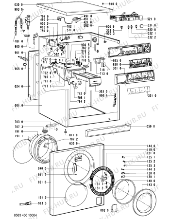 Схема №2 WA 75750-CH с изображением Обшивка для стиральной машины Whirlpool 481245212314