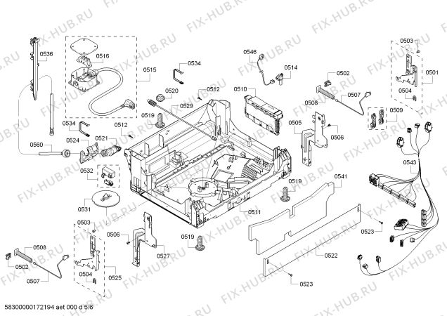 Схема №6 63013913015 Kenmore с изображением Держатель для посудомойки Bosch 00629000