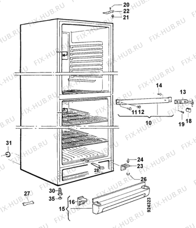 Взрыв-схема холодильника Arthurmartinelux AR3009B - Схема узла Tub