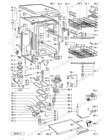 Схема №2 C 423 с изображением Обшивка для электропосудомоечной машины Whirlpool 481245371152
