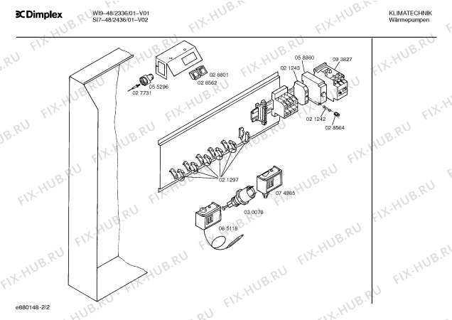 Взрыв-схема стиральной машины Dimplex 48/2436 SI7 - Схема узла 02