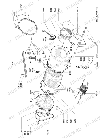 Схема №3 AWG 320/BR/3 с изображением Клавиша для стиралки Whirlpool 481241258922