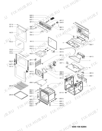 Схема №1 BLV 8200/PT с изображением Панель для плиты (духовки) Whirlpool 481010693527