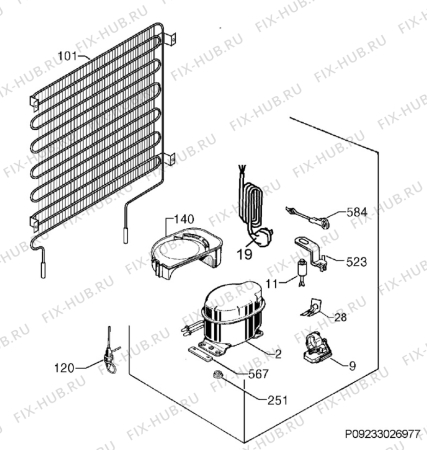 Взрыв-схема холодильника Aeg Electrolux SKS68800F0 - Схема узла Cooling system 017