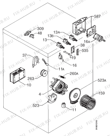 Взрыв-схема стиральной машины Zanussi TDS333E - Схема узла Electrical equipment 268