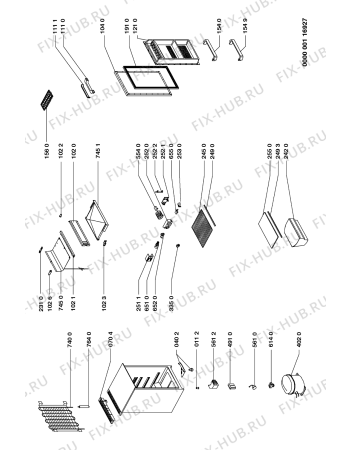 Схема №1 T 140/G с изображением Рукоятка для холодильной камеры Whirlpool 481946078369
