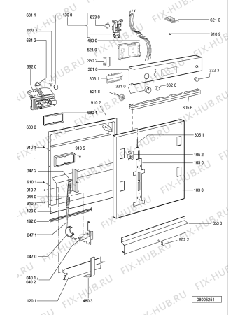 Схема №2 ADG 6560 IX с изображением Обшивка для посудомоечной машины Whirlpool 481245372882