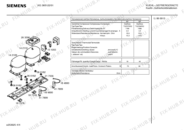 Взрыв-схема холодильника Siemens KG36S122 - Схема узла 04