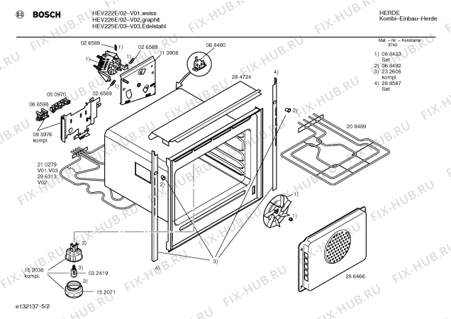Схема №5 HEV225E с изображением Ручка выбора температуры для духового шкафа Bosch 00153325