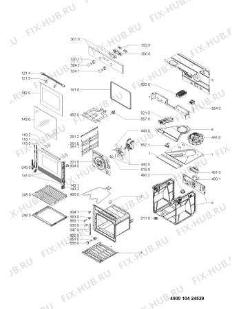 Схема №1 BMVD 7204/IN с изображением Панель для электропечи Whirlpool 480121104169