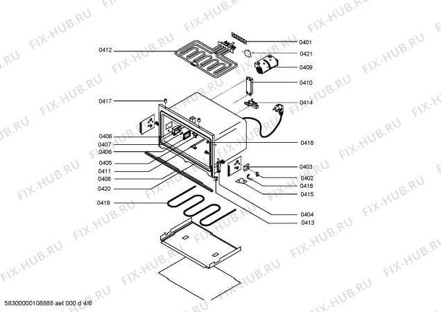 Схема №6 B9481N2 с изображением Кронштейн для электропечи Bosch 00641933