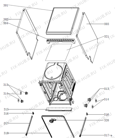 Взрыв-схема посудомоечной машины Gorenje GS53110W (552994, WQP8-GDFS1) - Схема узла 03