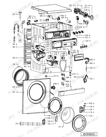 Схема №2 AWV 619/M с изображением Обшивка для стиралки Whirlpool 481245213825