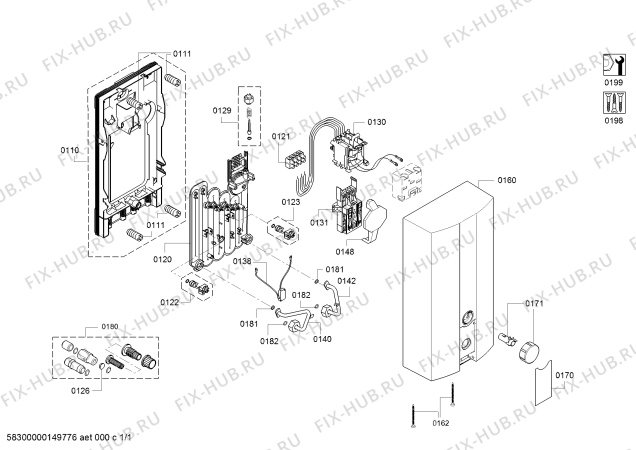 Схема №1 7736504187 DH1UF18M с изображением Крышка для водонагревателя Bosch 11025548