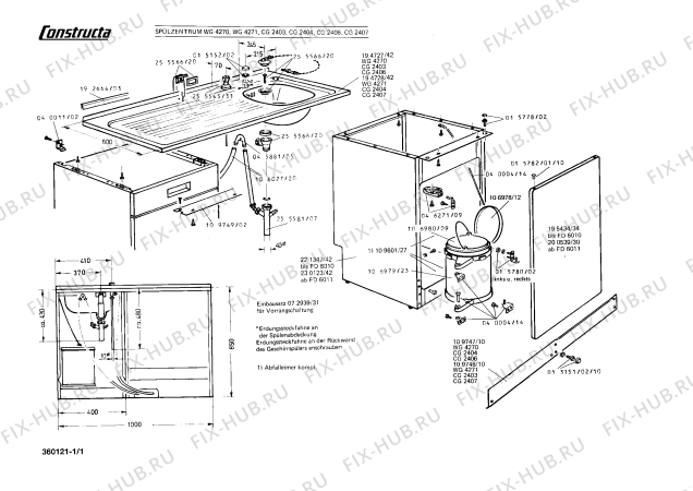 Схема №1 WG4870 с изображением Крышка для посудомоечной машины Bosch 00109749