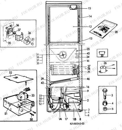 Взрыв-схема холодильника Privileg 014671-2 - Схема узла C10 Cold, users manual