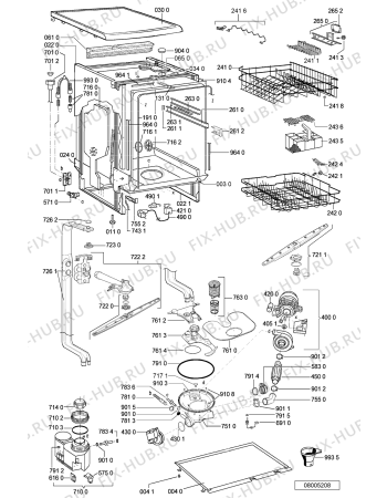 Схема №2 ADP 4731/5 WH с изображением Микромодуль для электропосудомоечной машины Whirlpool 481221838308