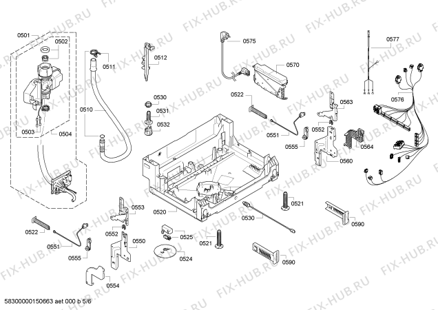 Схема №6 S41M86N0DE с изображением Передняя панель для посудомойки Bosch 00679005