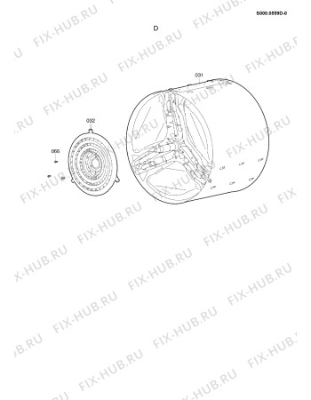 Схема №7 WA 6980 RE BK с изображением Проводка для стиралки Whirlpool 480111104841