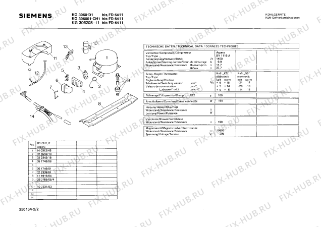 Схема №2 KG306001 с изображением Ручка для холодильника Siemens 00083910