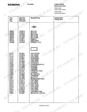 Схема №23 FA164R4 с изображением Инструкция по эксплуатации для телевизора Siemens 00530851