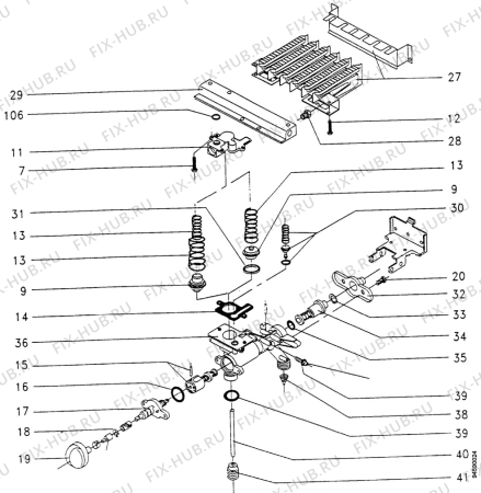 Взрыв-схема комплектующей Electrolux GWH125LH B - Схема узла Section 2