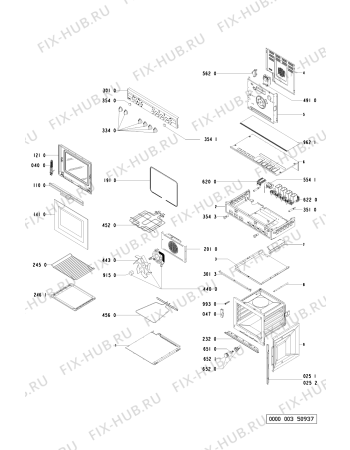 Схема №1 AKL383/WH/01 с изображением Панель для духового шкафа Whirlpool 481945349884