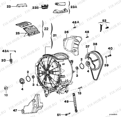 Взрыв-схема стиральной машины Electrolux EWB65210W - Схема узла Functional parts 267