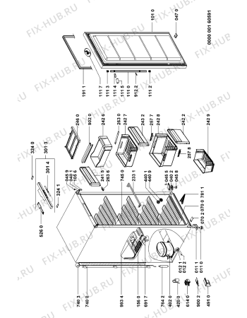 Схема №1 AFG 8082/IX с изображением Дверка для холодильника Whirlpool 481241610131