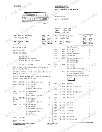 Взрыв-схема видеотехники Siemens FM352763 - Схема узла 02