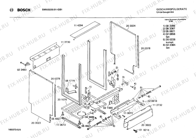 Взрыв-схема посудомоечной машины Bosch SMI53225 - Схема узла 04