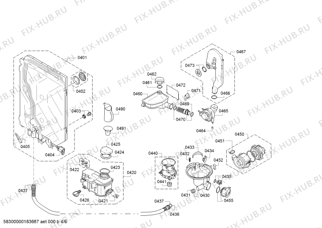 Схема №6 S21N86N2DE Excellent made in Germany с изображением Передняя панель для посудомоечной машины Bosch 11005647