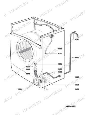 Схема №8 MAU107EDWG OS с изображением Обшивка для стиральной машины Whirlpool 481246469444