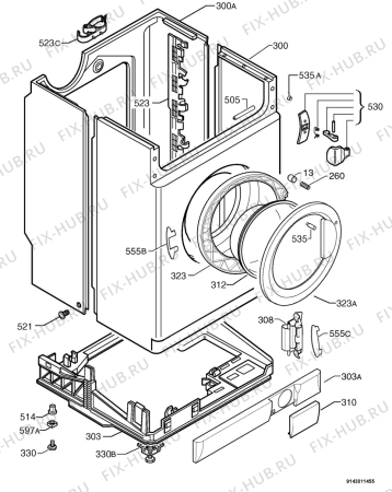 Взрыв-схема стиральной машины Arthurmartinelux AWF1110 - Схема узла Housing 001