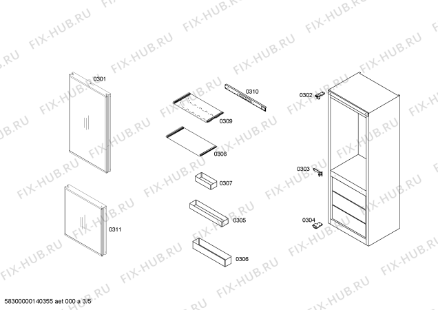 Схема №5 RB272351 с изображением Панель управления для холодильной камеры Bosch 00675223