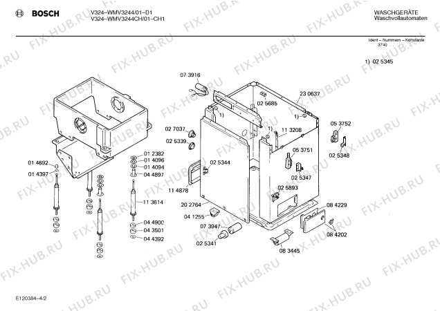 Схема №3 0722044630 V3414 с изображением Конденсатор Bosch 00073947