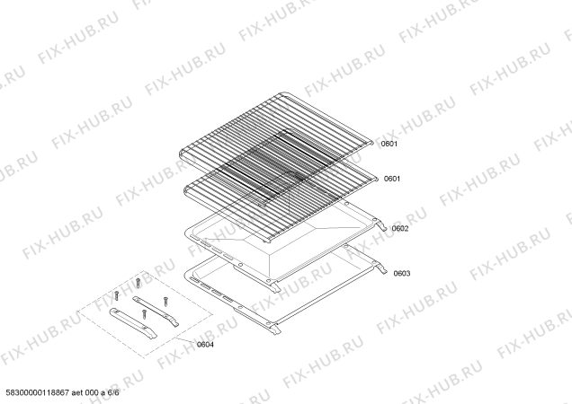 Схема №6 HB334250 с изображением Ремкомплект для духового шкафа Bosch 00492037