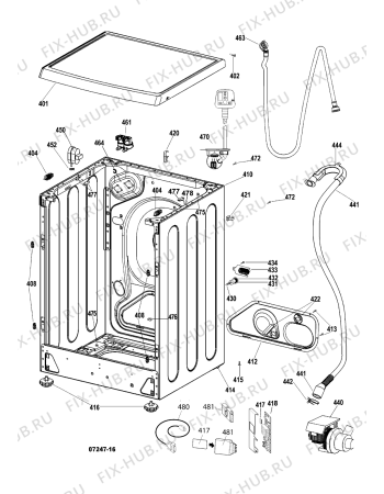 Схема №4 WF740PSC (F035174) с изображением Пластина для стиральной машины Indesit C00267943