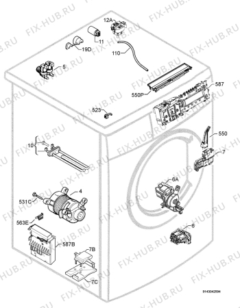 Взрыв-схема стиральной машины Privileg 474985_20943 - Схема узла Electrical equipment 268