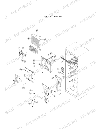 Взрыв-схема холодильника Maytag MTM7648AEGX - Схема узла