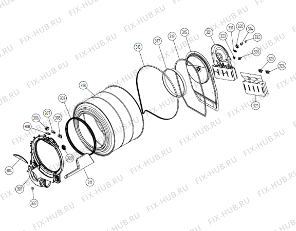 Схема №6 MDE 9901   -AES (900002627, TD44A) с изображением Декоративная панель для стиральной машины Gorenje 348841