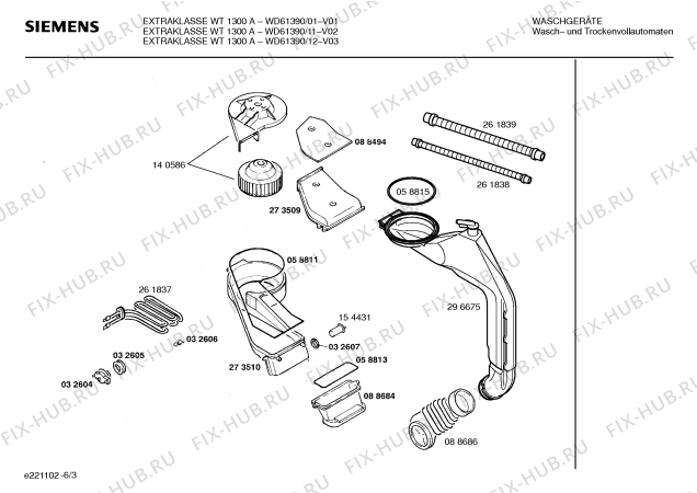 Схема №6 WD61390 EXTRAKLASSE WT1300A с изображением Вкладыш в панель для стиралки Siemens 00296855