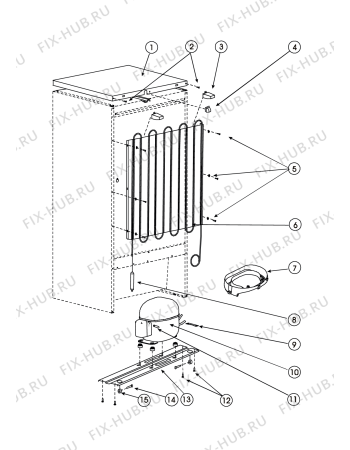 Взрыв-схема холодильника Indesit DF5181X (F093409) - Схема узла