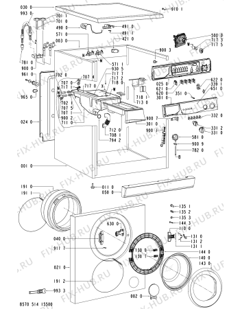 Схема №2 AWM14035 (F092391) с изображением Тумблер для стиральной машины Indesit C00335417