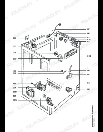 Взрыв-схема стиральной машины Zanussi Electrolux ZWF1850 - Схема узла Electrical equipment 268