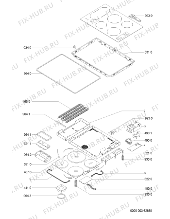 Схема №1 ETII 5740 IN с изображением Затычка для электропечи Whirlpool 481244039351